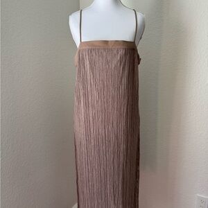 Zara Strapless Tan Dress